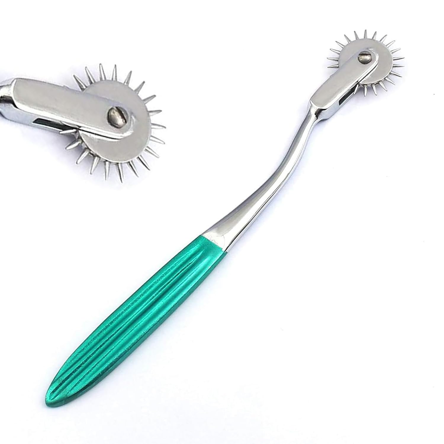 PC Rotating SPUR Green WARTENBERG Pinwheel Chrome Plated