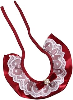 Ipetboom Colarinho Para Animais De Estimação Cachecol Para Pérolas Colar Gargantilha De Pérolas Colarinho De Renda Para Cachorros Colarinho Para Gatos Colarinho Para Cães Gravata Borboleta