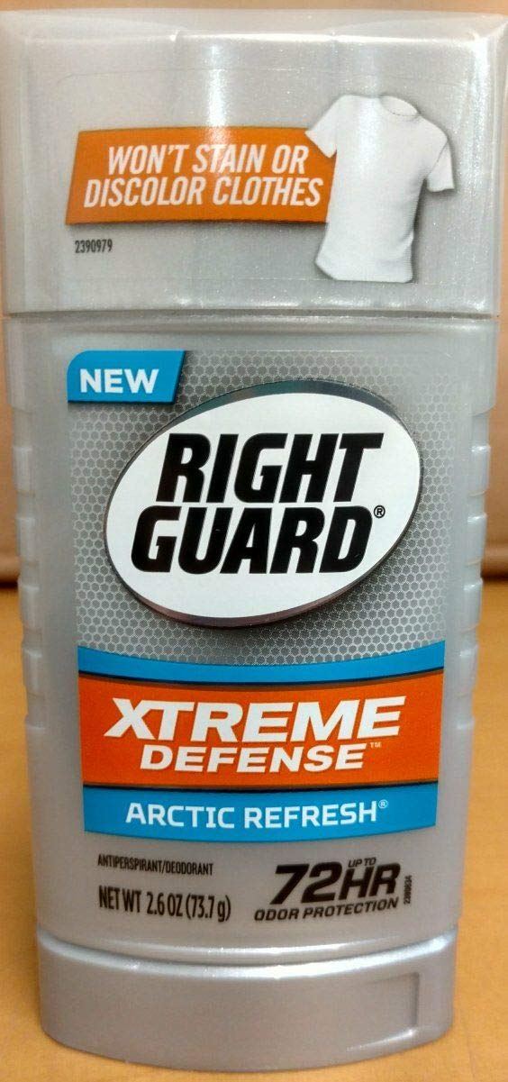 Right GuardTotal Defense 5, Invisible Solid, Antiperspirant Deodorant, Arctic Refresh, 2.6 Oz. (Pack of 2)