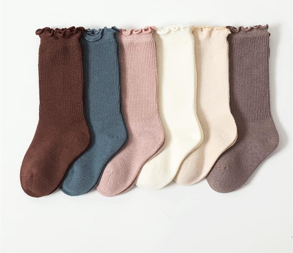 FYLuoke Baby Knee High Stockings - Girls & Boys Toddlers & Newborn Long Socks with Ruffles - Image 3