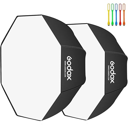 Godox 32"/80cm Umbrella Octagon Softbox, Studio Flash Reflector, Speedlight Octagonal Soft Box with Carrying Bag for Portrait, Product Photography (32inch/80cm-2pcs)