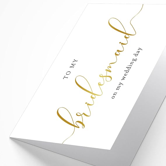 Spercy To My Bridesmaid on My Wedding Day Card, Wedding Day Card to Bridesmaid, Thank You for Being My Bridesmaid Card