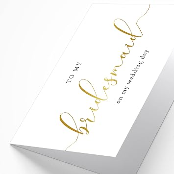 Spercy To My Bridesmaid on My Wedding Day Card, Wedding Day Card to Bridesmaid, Thank You for Being My Bridesmaid Card