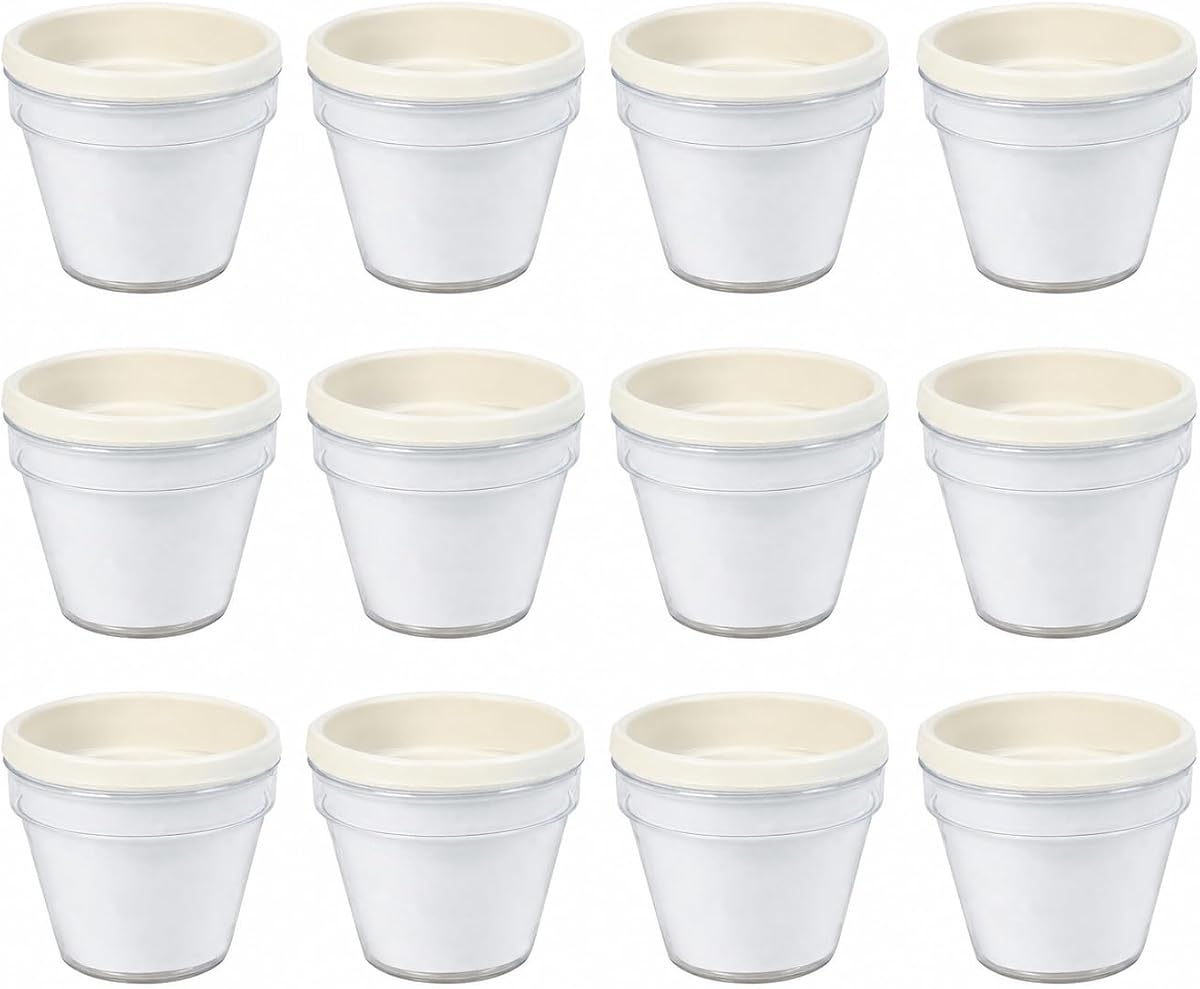 Fun Express DIY Flower Pots Bulk Craft Kit for Kids - 12 White
