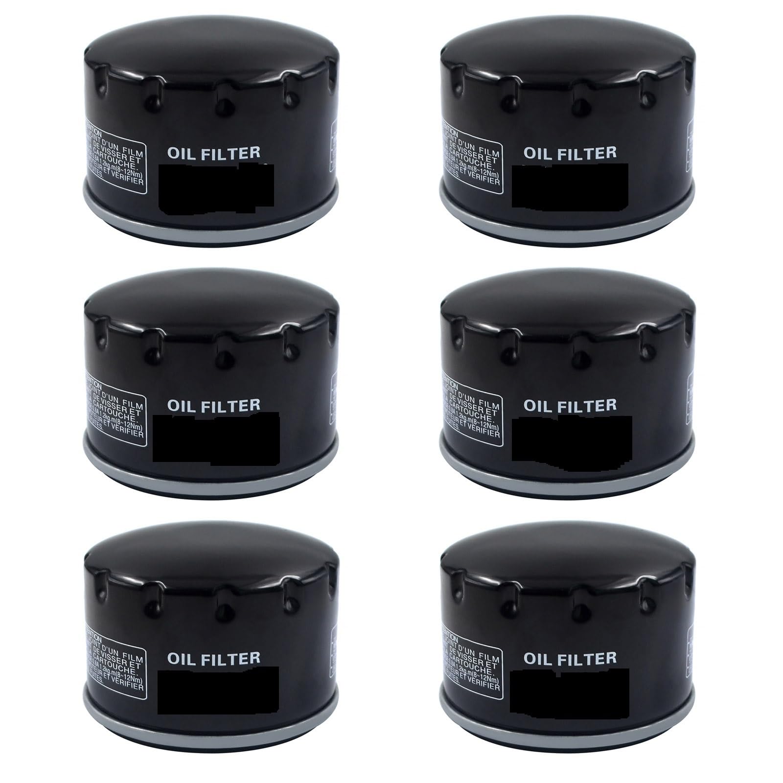 szklany filtr oleju Filtry oleju motocyklowego pasujące do BMW F650GS SEN F700GS F750GS F800GS F800GT F800R F800S F800ST F850GS K72 K80 K81 798(6 PCS)
