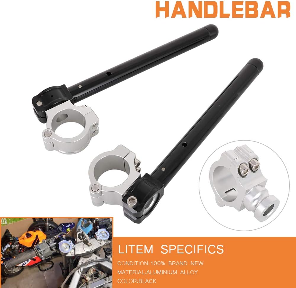 AnXin Motorcycle Clip On 7/8" Handlebars 31mm Fork Tube Handle Bar CNC Universal For Most Cafe Racer Motorcycle Street Sport Bike