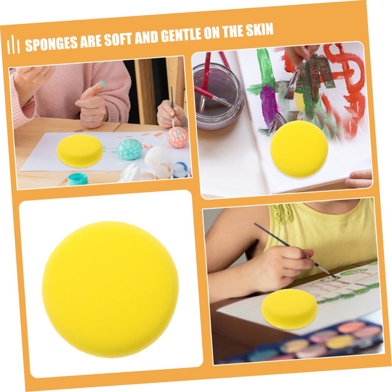 16pcs High Density Face Paint Sponges Water Based Art Sponges for Face Art