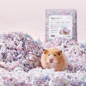 Dust-Free Small Animal Bedding, Natural Soft Paper Bedding for Odor Control, Suitable for Guinea Pigs, Rabbits, Rats, Gerbils, Chinchillas, and Hamsters, 12 Liters（Light Purple Mix）