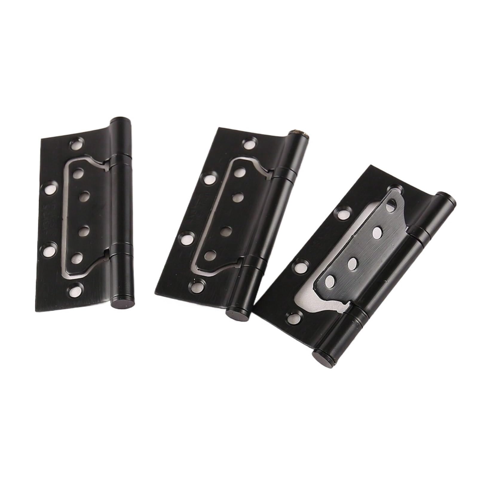 Huwoyg Black 3 Pieces 304 Stainless Steel Door With Silent Hinges Kitchen Cupboard Butt For Gate(Black)