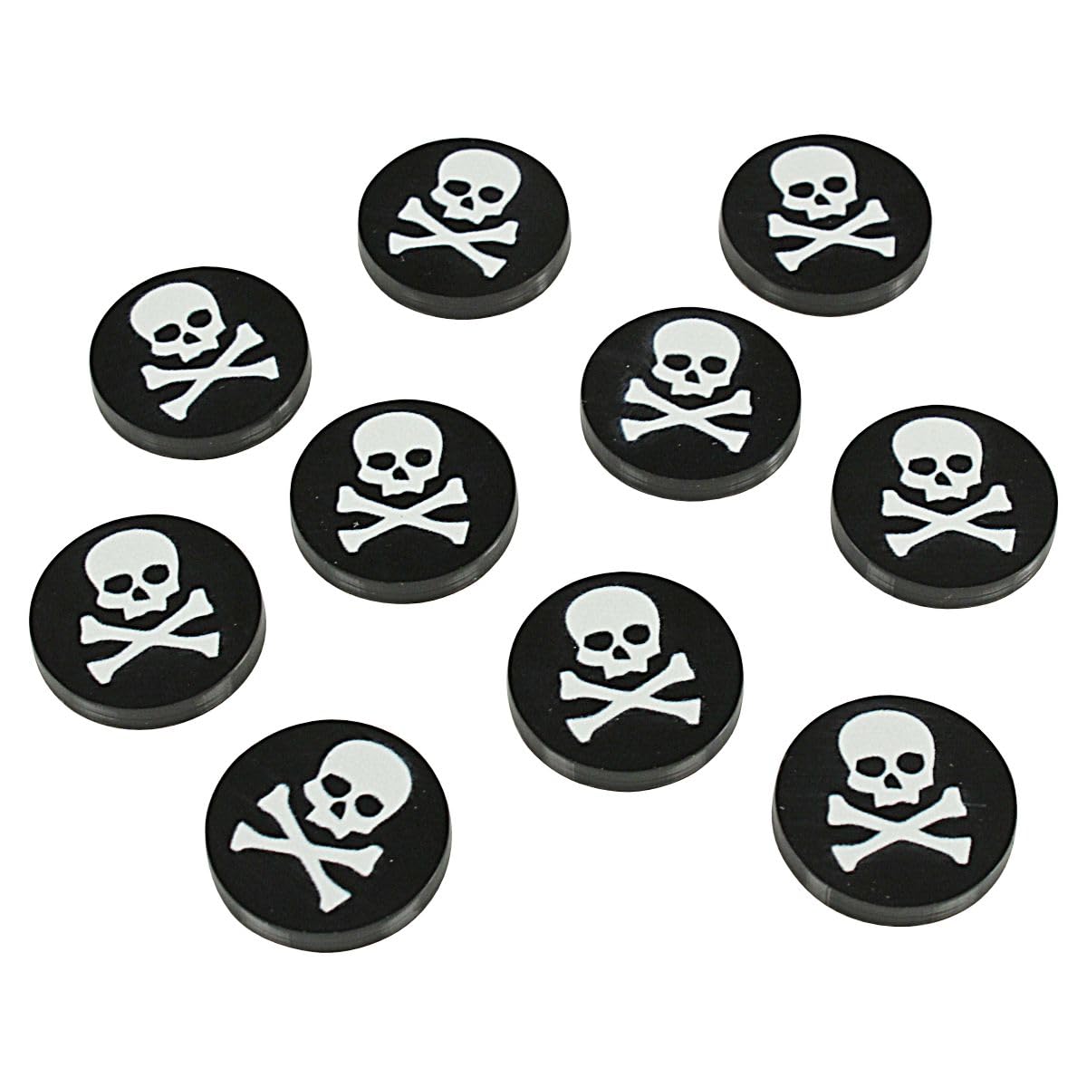 LIKO Skull & Crossbones Tokens | Jolly Roger | Pirate | Casualty | Pack of 10