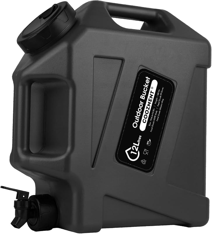 3.2 Gallon/5 Gallon Water Containers with Spigot, BPA Free Water Jug, Military Green Water Tank, Multifunction Water Storage Containers for Camping Outdoor Hiking,Emergency Storage