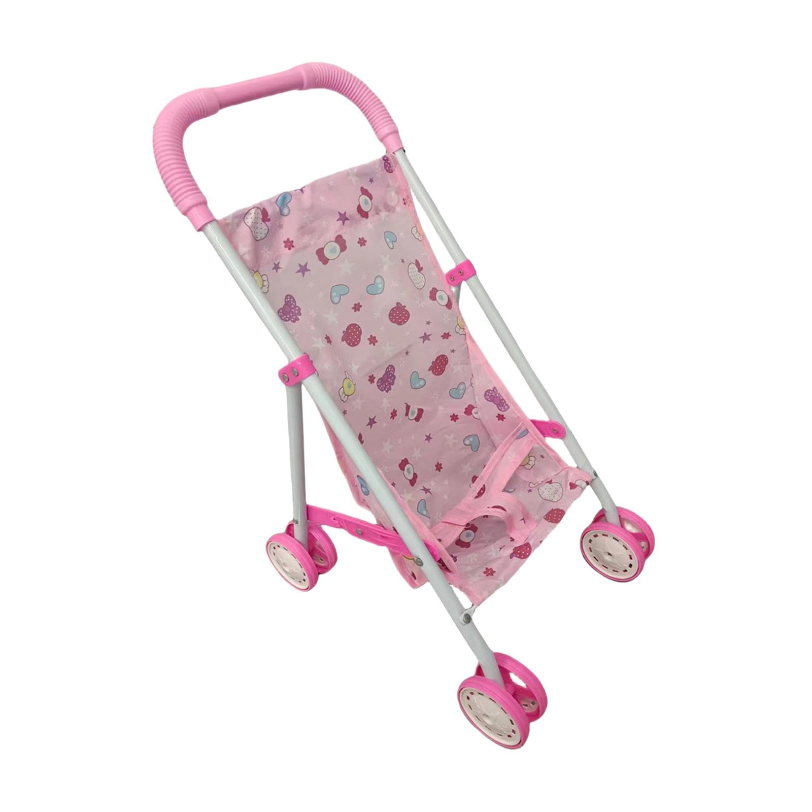 Cochecito de Muñecas Carro Juguete Accesorio para Muñecas Plegable Mini Silla Material Resistente PP Y Tela Adecuado para Juego de I