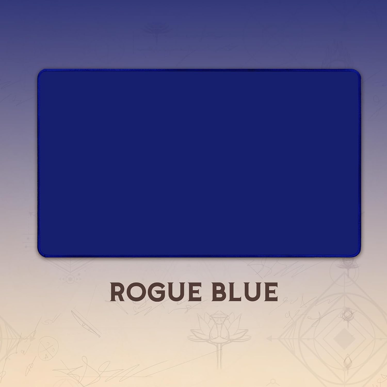 Rogue Blue - 24x14 Stitched MTG Playmat | Original Art. Non-Slip Rubber Base. Compatible with Magic The Gathering TCG. Durable Tabletop Desk Protection.