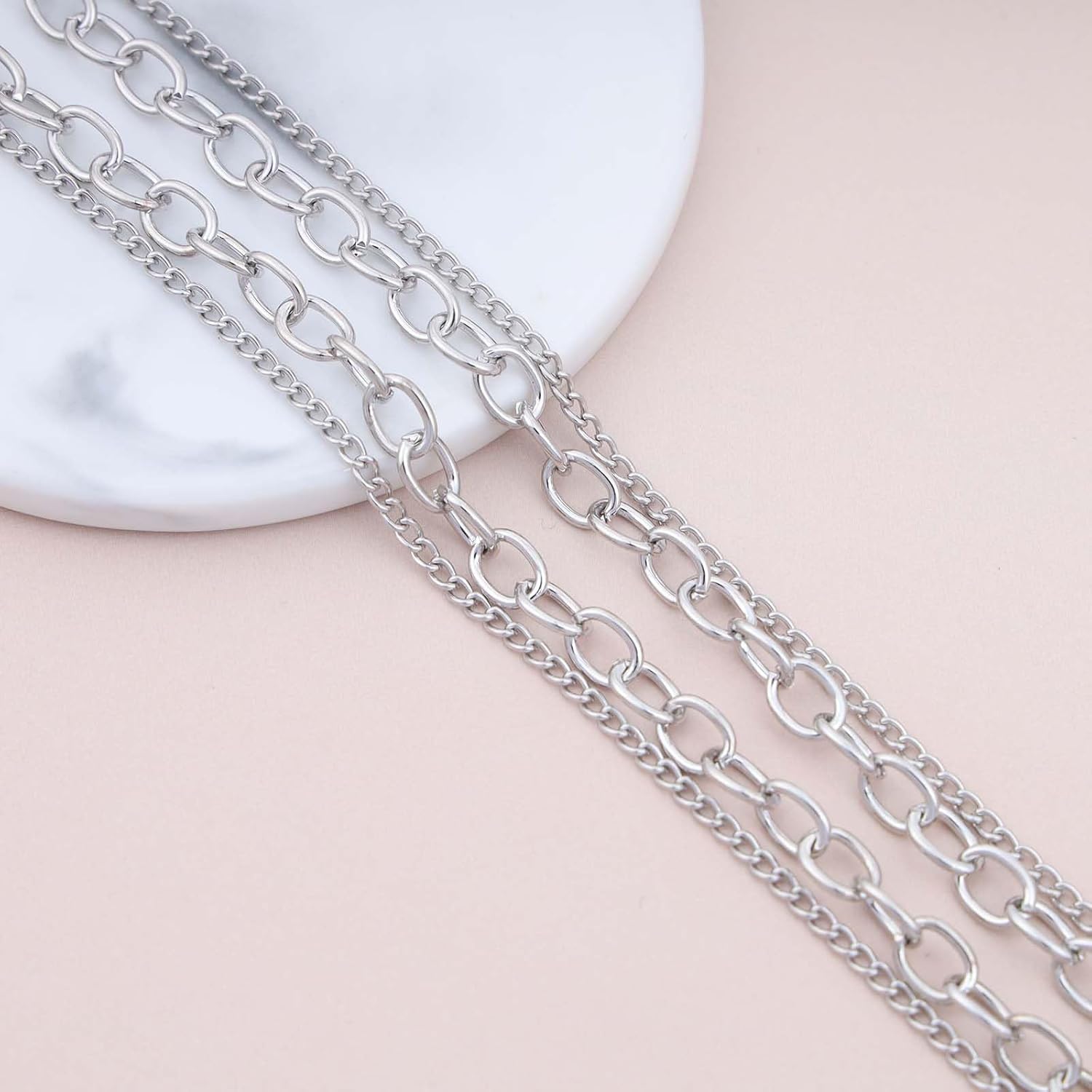 Boho Layered Star Pendent Necklace Small Luck Star Necklace Celestial Star Choker Necklace Silver Paperclip Chain Necklace Jewelry for Women - Image 5