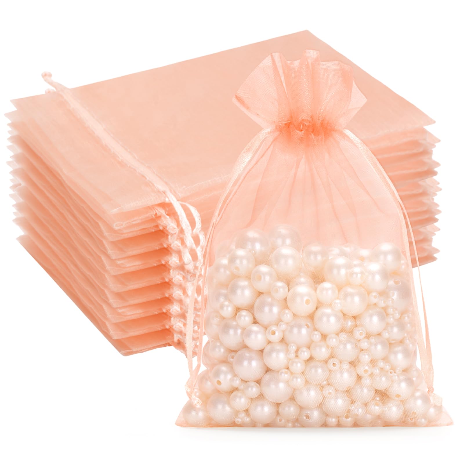 G2PLUS White Organza Gift Pouches - 7x9 CM Small Organza Favor Bags, 50 PCS Wedding Jewelry Bags - Clear Mesh Pouches for Wedding, Christmas, Birthday, Anniversary — view 54