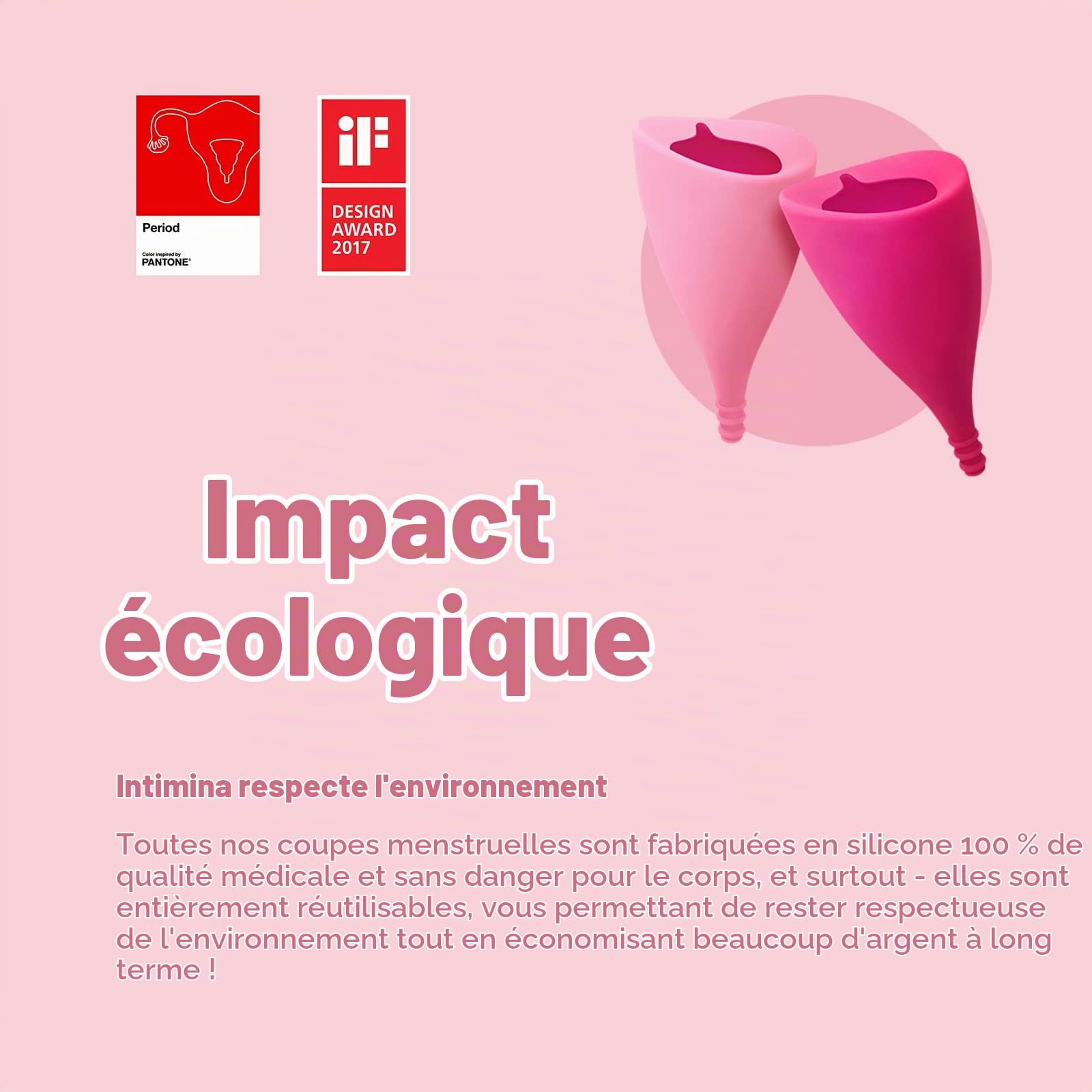 INTIMINA Lily Cup Taille B - Protection Menstruelle Fine à Porter Jusqu’à 8 Heures Consécutives