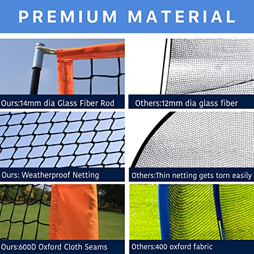 image for MR Portable Baseball L-Screen 7x7FT, Lightweight Pitcher Protector Scr