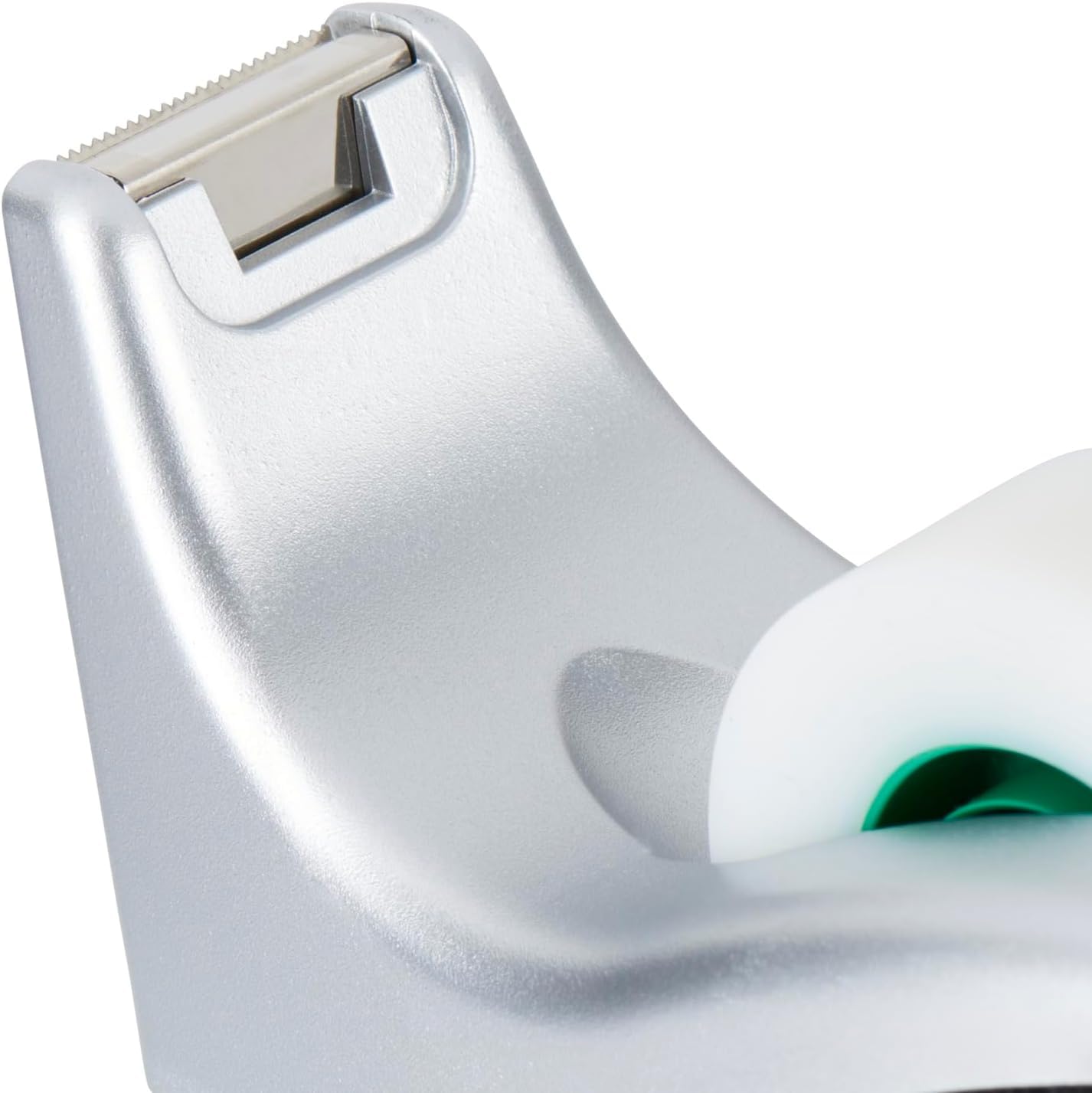 Scotch Dispenser e Nastro Adesivo Scotch Magic, 4 Rotoli Dimensione 19 mm x 33 mm, Porta Nastro Adesivo Ricaricabile da Scrivania, Colore Nero e Argento, Ottimo per Ufficio