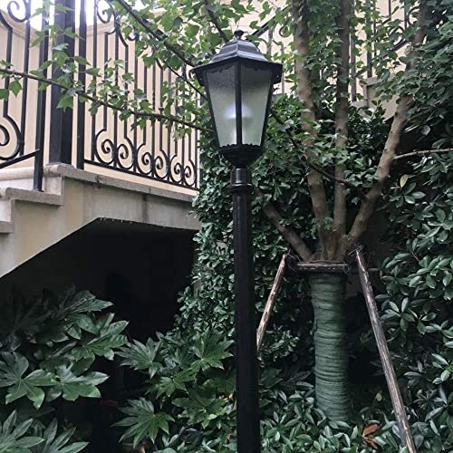 Farola de poste alto TTDGYYXW impermeable E27 con cabezal de aluminio para caminos 4