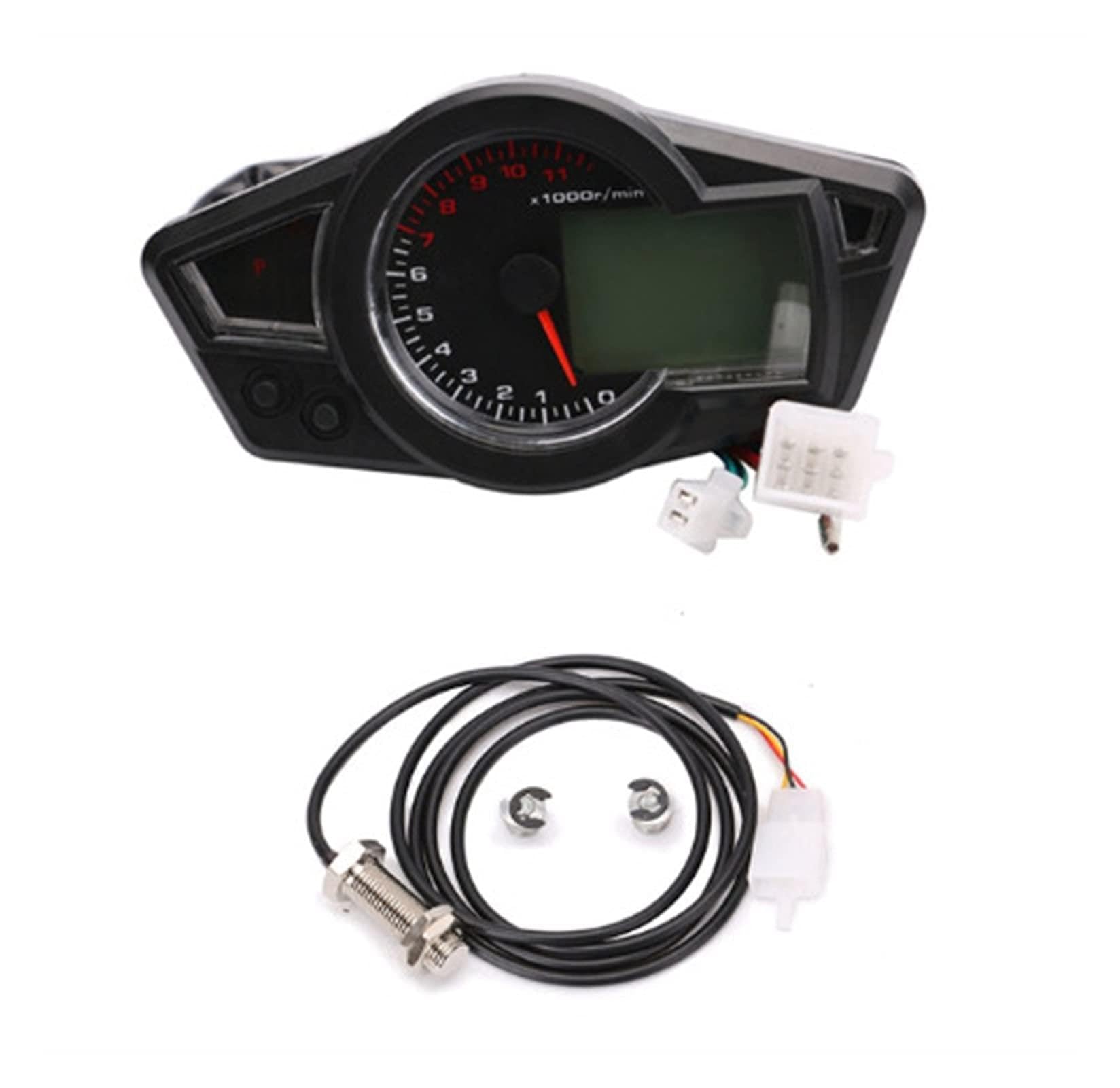 Amazon.co.jp: オートバイ LCD.デジタルスピードメータータコメータ