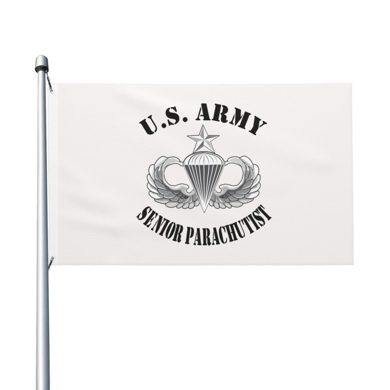 BepHon Army Senior Parachutist Flag 3x5 Ft Outdoor Double Sided Printed Polyester Banner