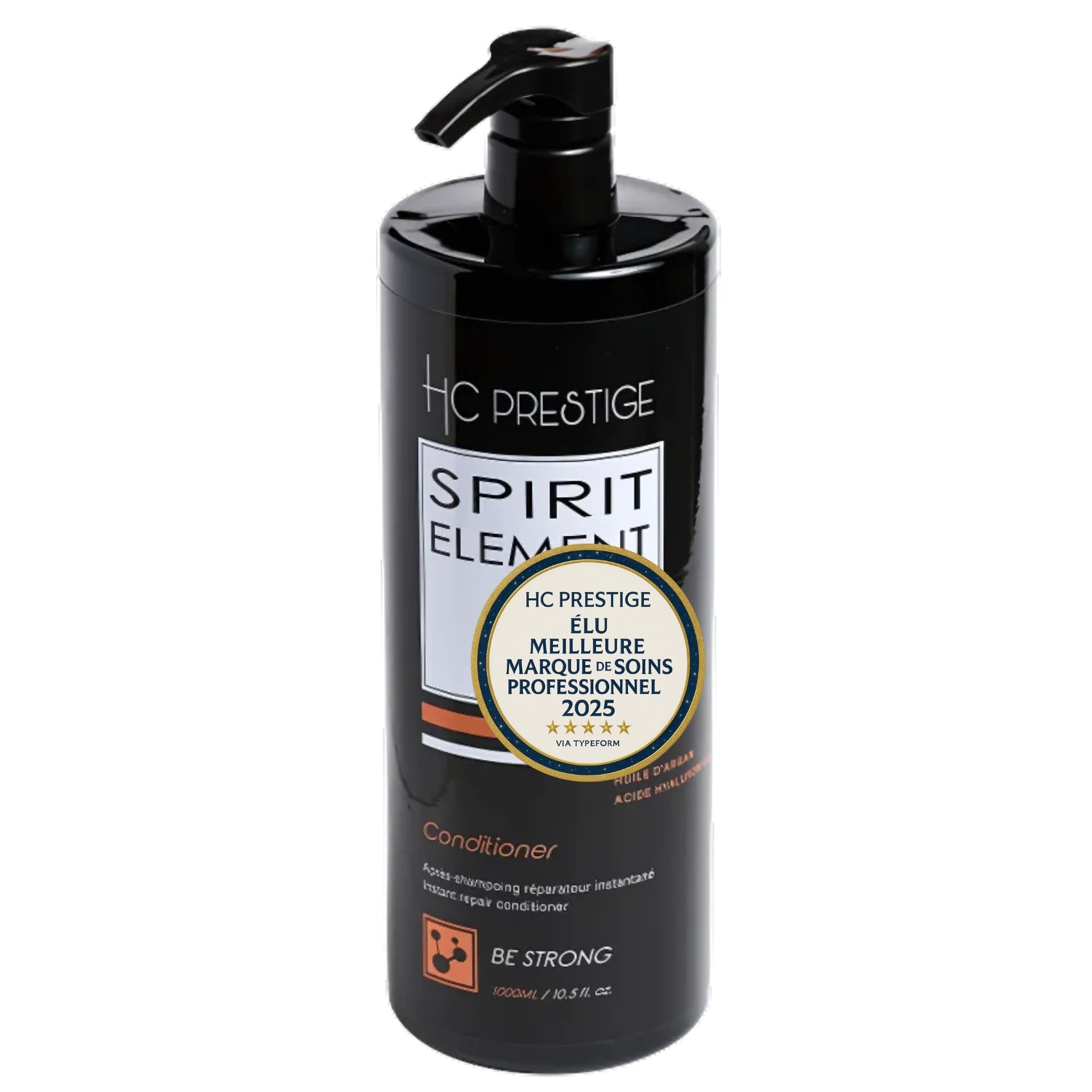 HC Prestige Be Strong – Après-Shampoing Reconstructeur Pro 1L – Argan, Figue de Barbarie & Raisin – 96% Naturel – Sans Sulfate ni Silicone – Cheveux Secs, Abîmés ou Lissés – Made in France