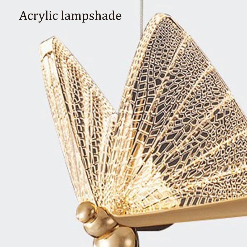 Lámpara colgante de mariposa LED en acrílico con cable largo para comedor 5