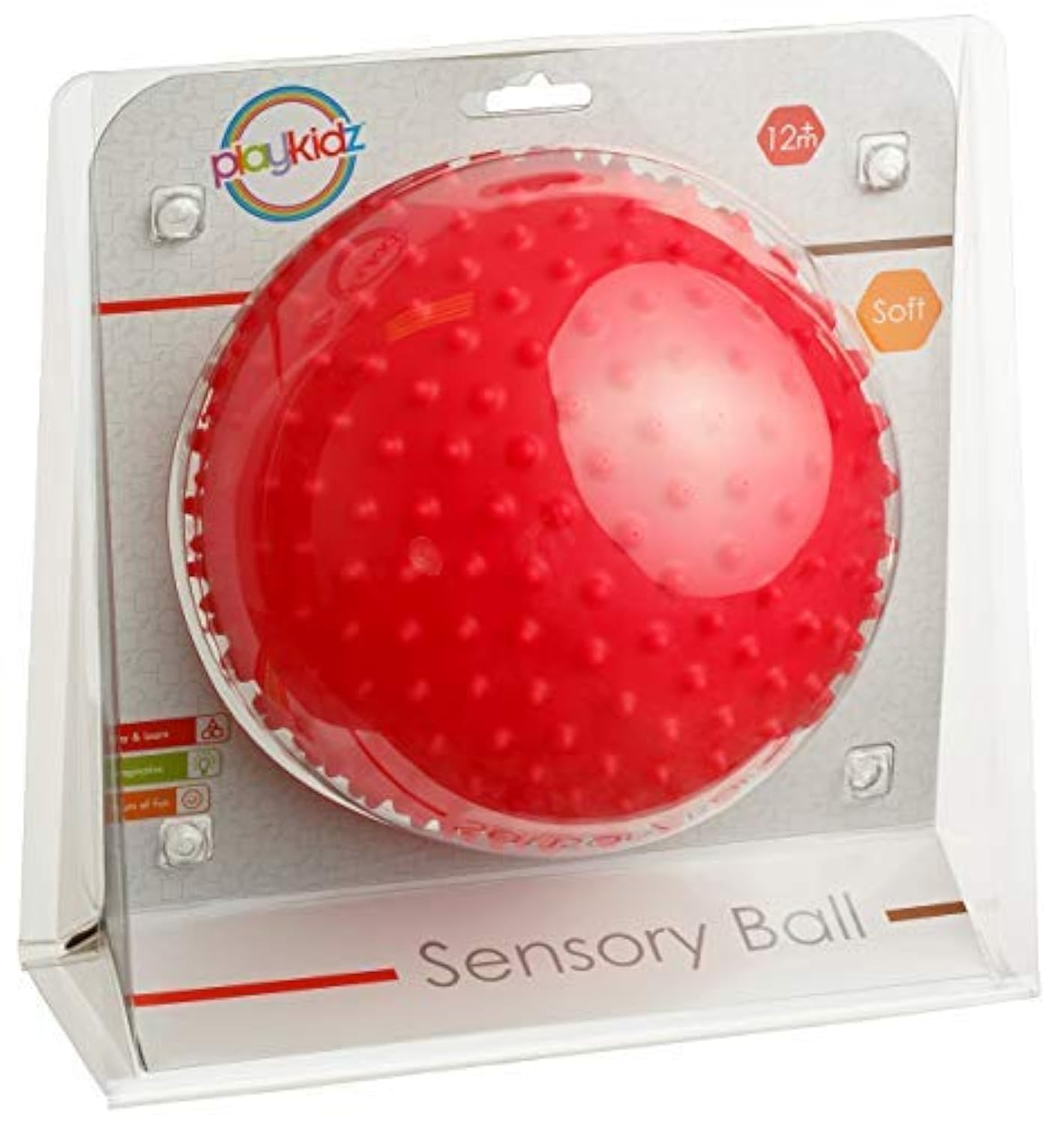 Playkidz Super Durable 6 Sensory Ball, Red