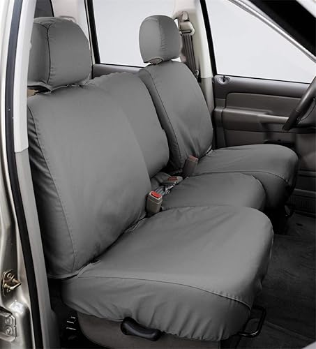 Covercraft SS3437PCGY SeatSaver - Funda de asiento de primera fila para determinados modelos Chevrolet Silverado 1500GMC Sierra 1500, polialgodón