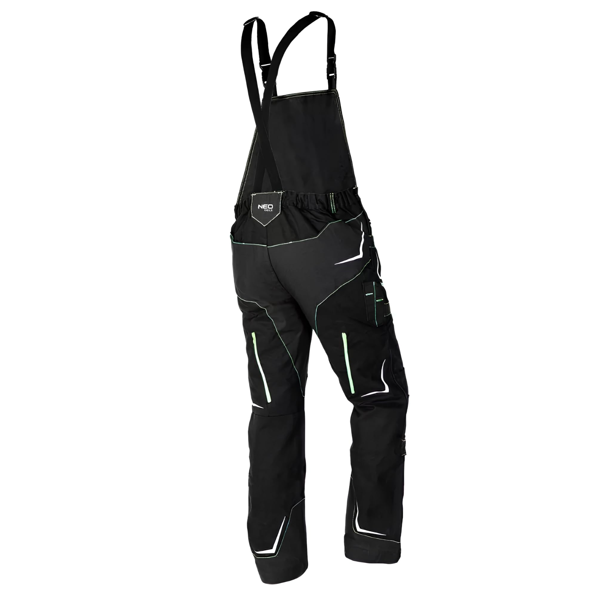 NEO TOOLS Pantalon à bretelles Pro de qualité supérieure, 100% toile de coton, 425 g/m², renfort en Cordura NYCO sur les poches, les genoux, l'arrière et le bas des jambes