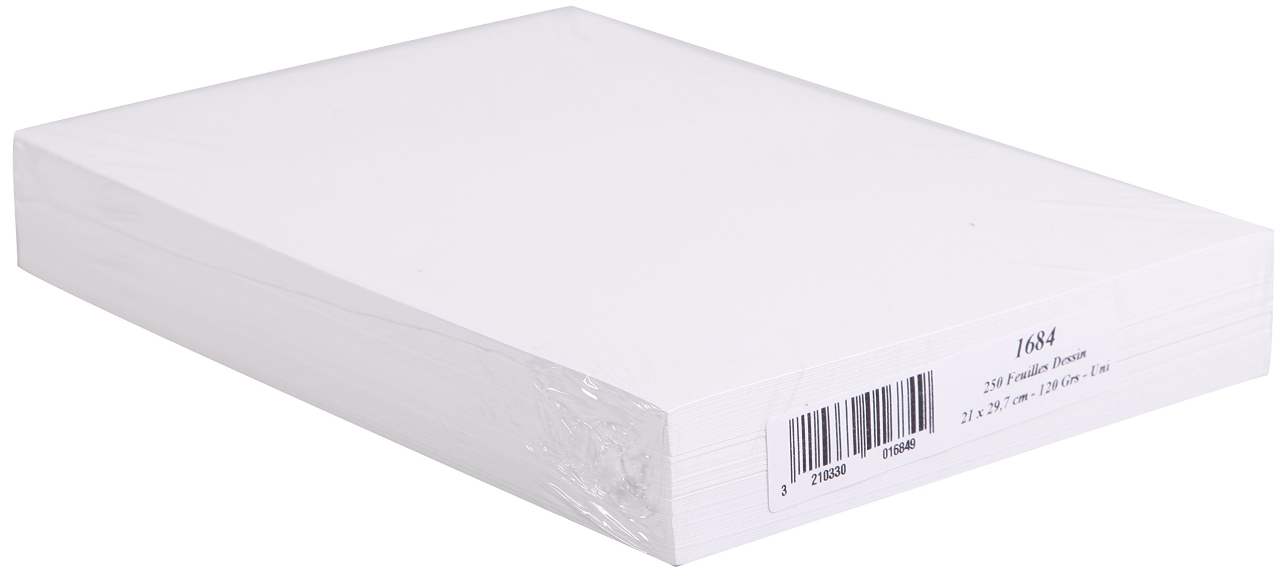 Clairefontaine - Ref 1684C - White Drawing Sketch Paper (Pack of 250 Sheets) - A4 (21 x 29.7cm) - 120gsm Paper, pH Neutral, Acid Free, Suitable for Sketching & Drawing