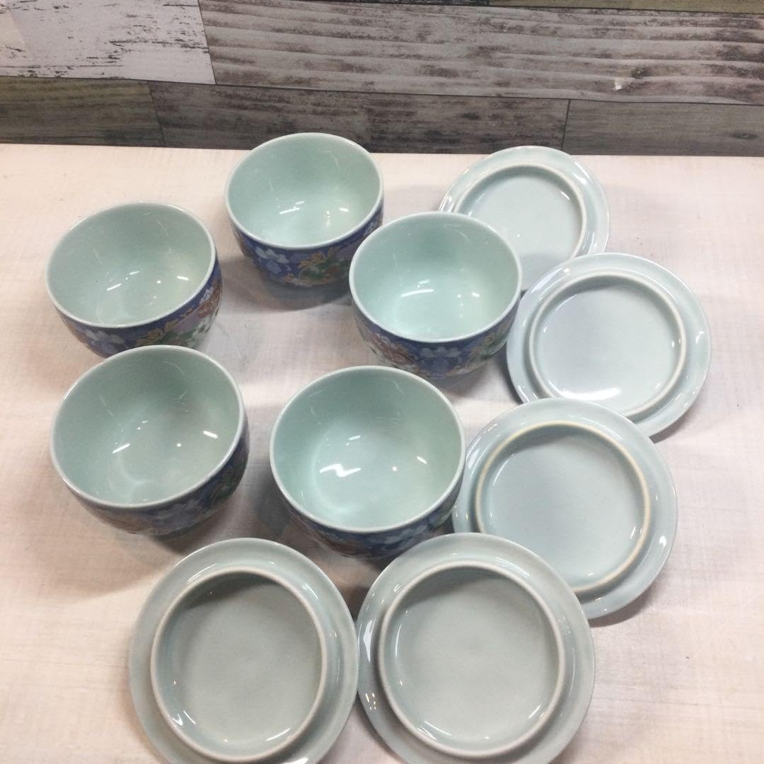 和食器 有田焼 聖山窯 丸紋古伊万 湯呑み 急須 セット 有田焼西山造 有田焼 聖山窯 湯呑 蓋付き 和食器 5客