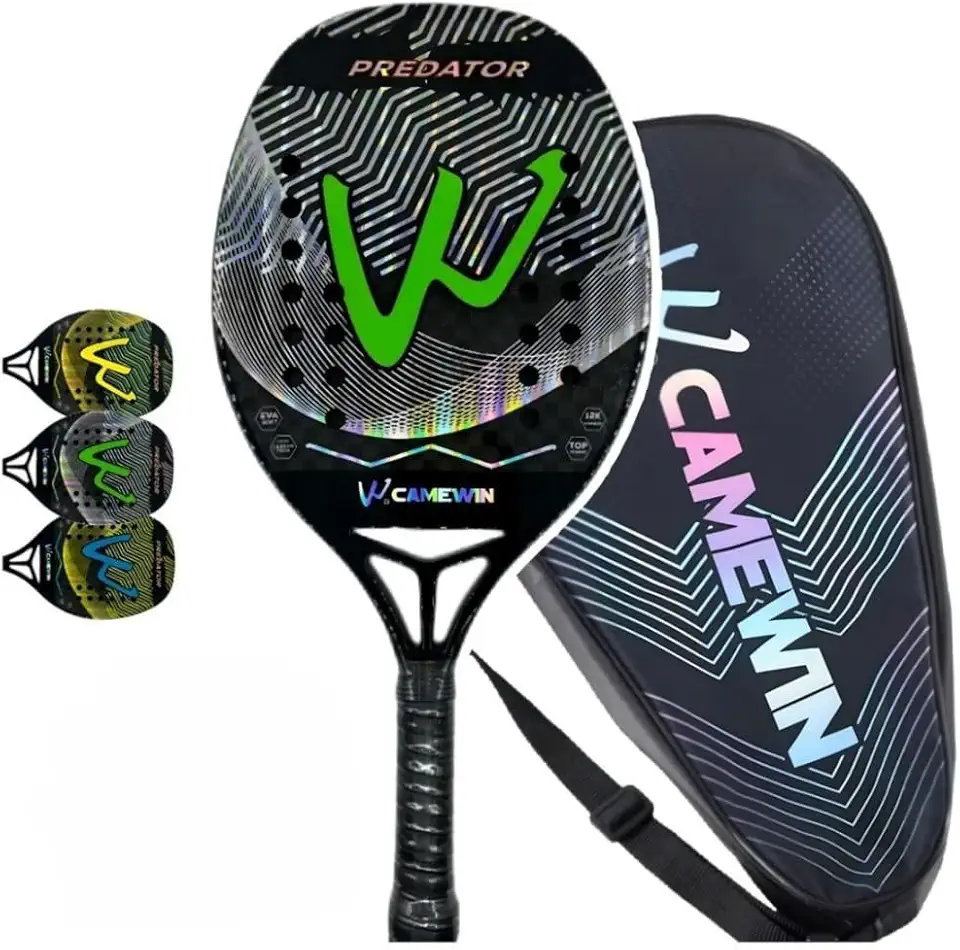 Raquete Beach Tennis Camewin 100% Fibra Carbono 12k+ Original