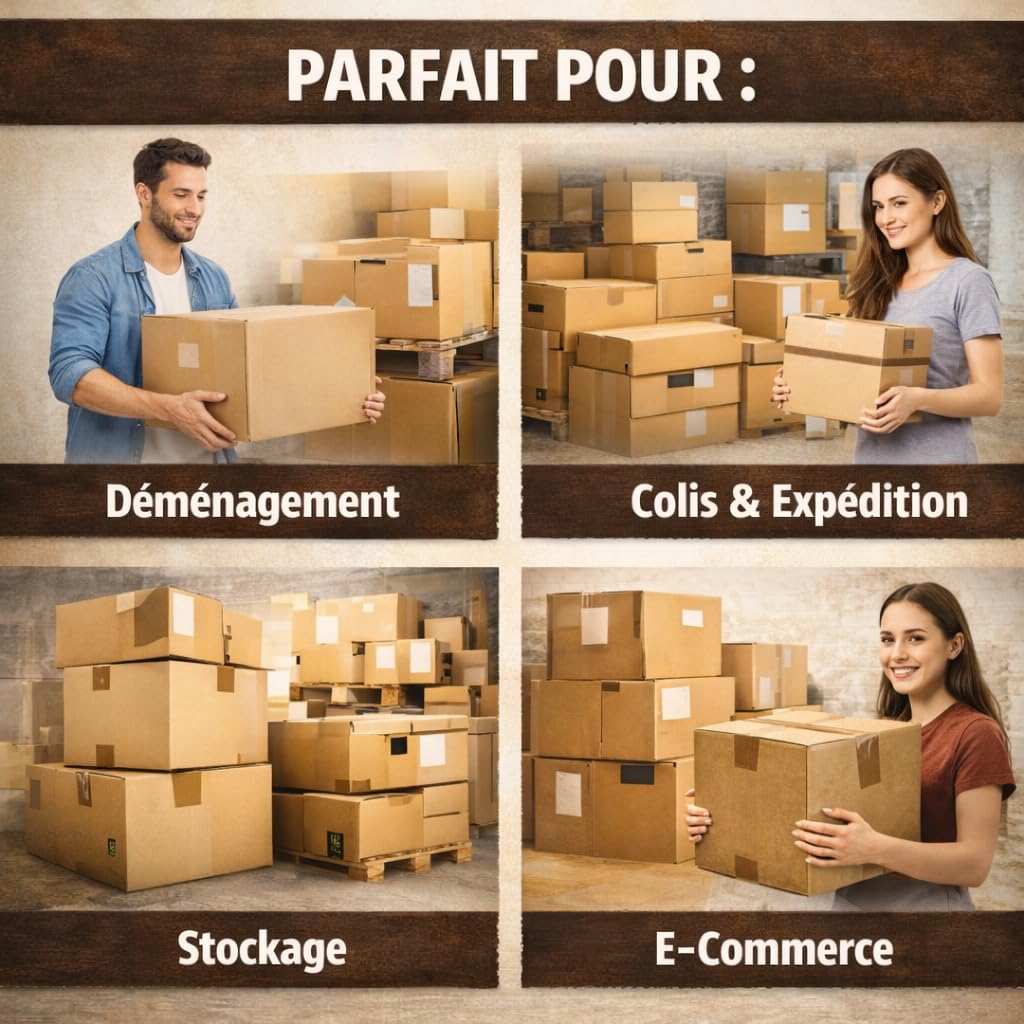Générique Ruban Adhésif Emballage Marron 50 mm x 66 m – Lot de 18 Rouleaux – Adhésif PVC Ultra Résistant 32 Microns – Ruban d’Emballage Transparent pour Cartons, Déménagement, Colis et Expédition