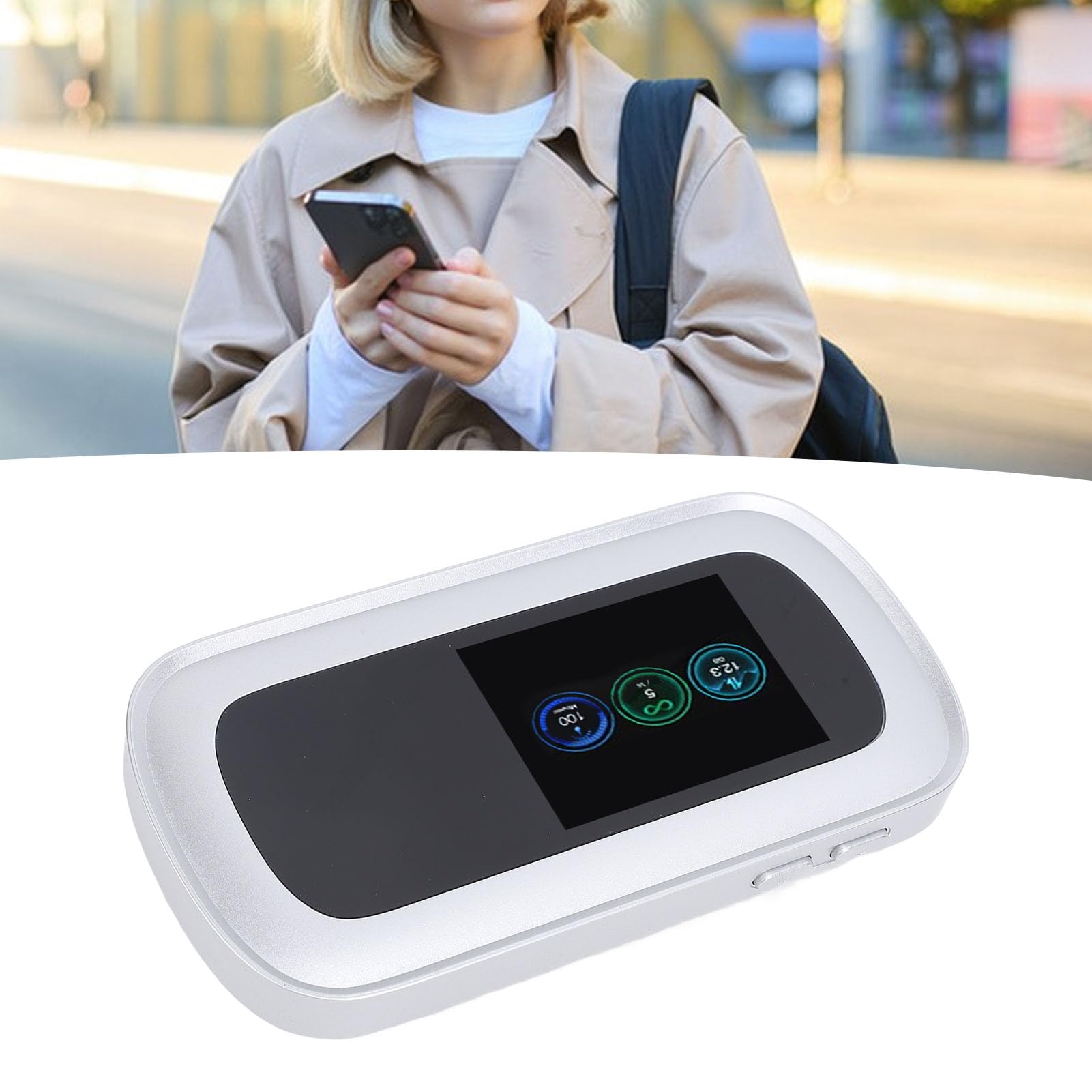 Punto de Acceso WiFi Portátil 5G, Enrutador Móvil de Compatibilidad Global de Alta Velocidad para 11, Ordenador Portátil, Teléfono Inteligente, PC, Tamaño Compacto