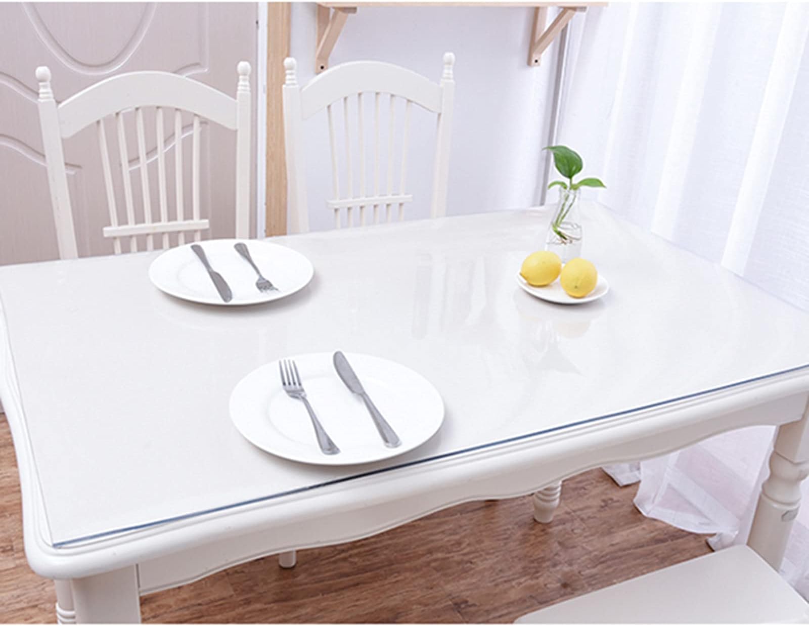 Table Cover Transparent Crystal, 2mm Thick Rectangular Table Cloth, Strong Clear Protector Pad, Used for Outdoor, Party, Camping, Wipeable PVC Non-Slip Tablecloth,110x150cm/43.3 * 59in