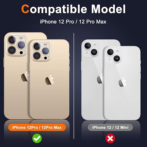 Miniatura 2 de UniqueMe Paquete de 3 Compatible con iPhone 12 Pro Max de 6.7 pulgadas, protector de lente de cámara de vidrio templado, compatible con fundas nueva