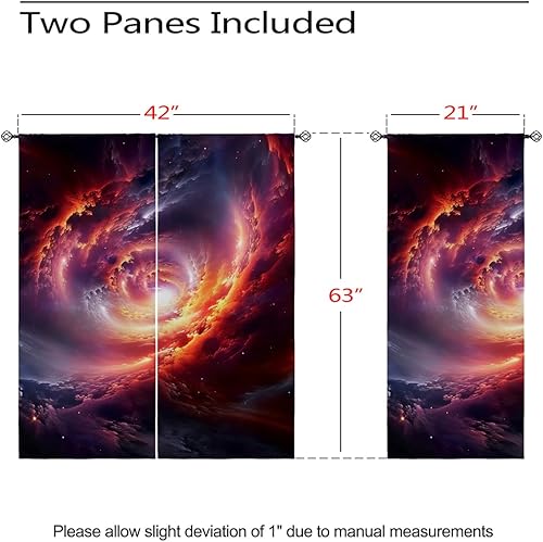 Vista 80 de Nebula Blackout Curtains for Girls Boy Home Decor, Black Hole Universe Space Galaxy Cool Grommet Thermal Insulated Drapes Darkening Window Curtain