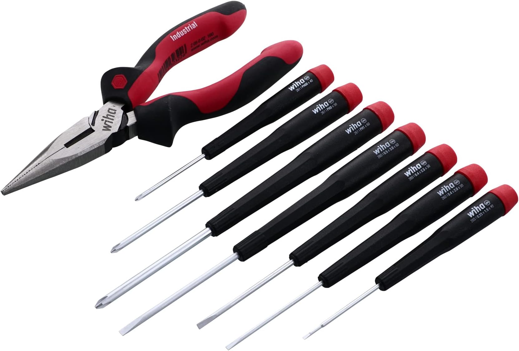 8 Piece Precision Slotted and Phillips Screwdrivers and Pliers Set
