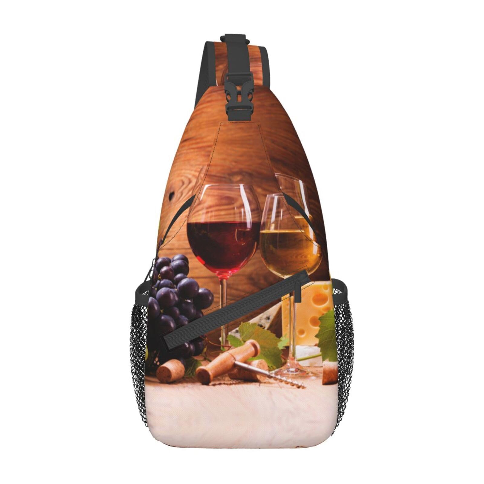 Sac à dos à bandoulière imprimé raisin avec sangle ajustable mixte - 8