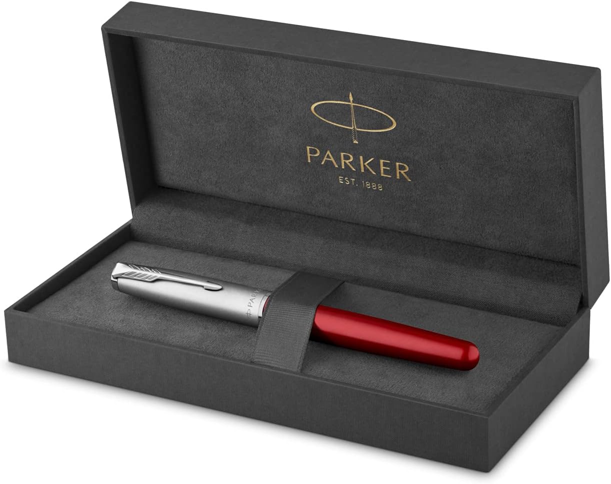PARKER 2146852Z Sonnet Essential Red & Sandblast CT Fountain Pen, Fine Point, Gift Box, Authentic Imported