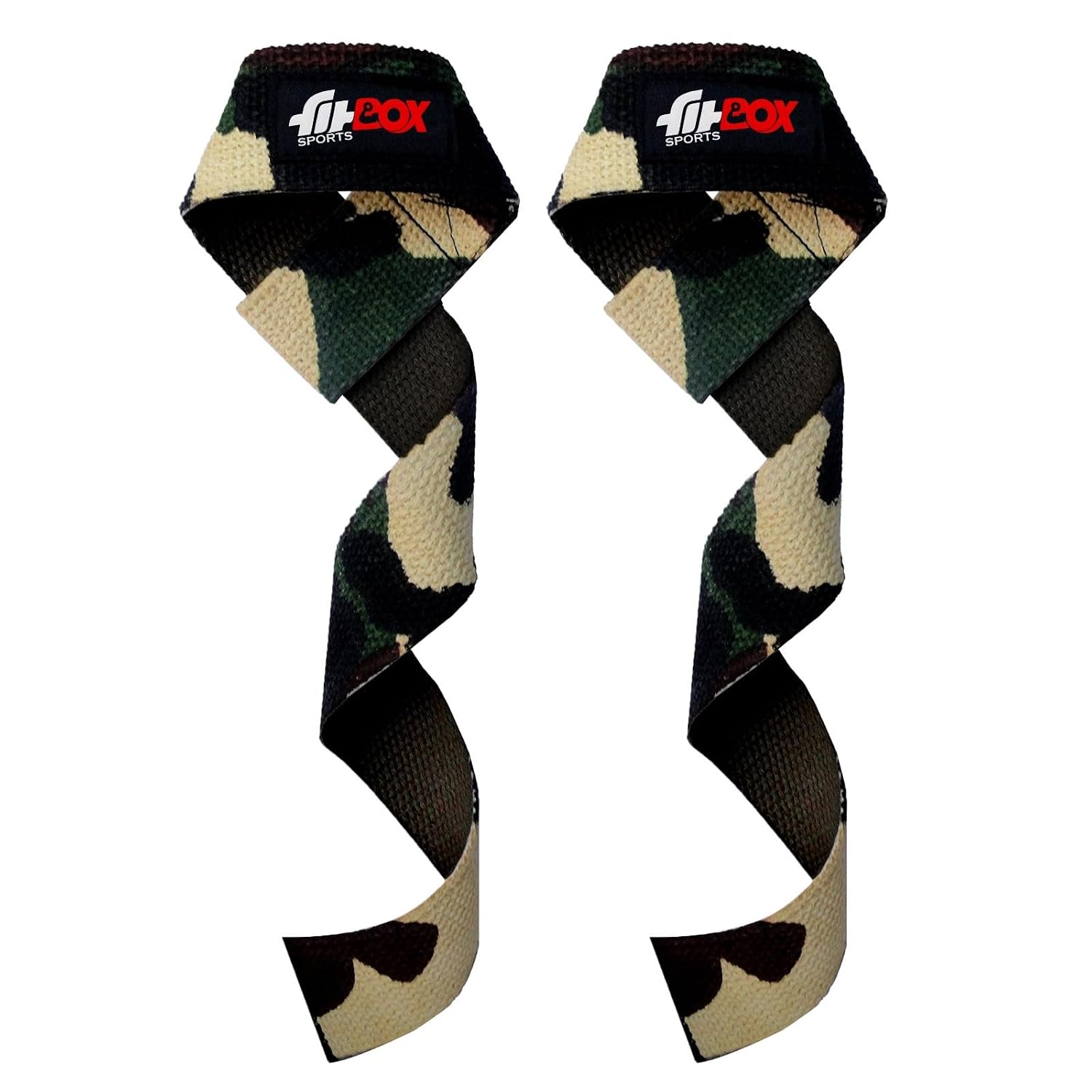 FitBox Sports Store FitBox Sports Combat Lifting Straps, Camo - Image 1