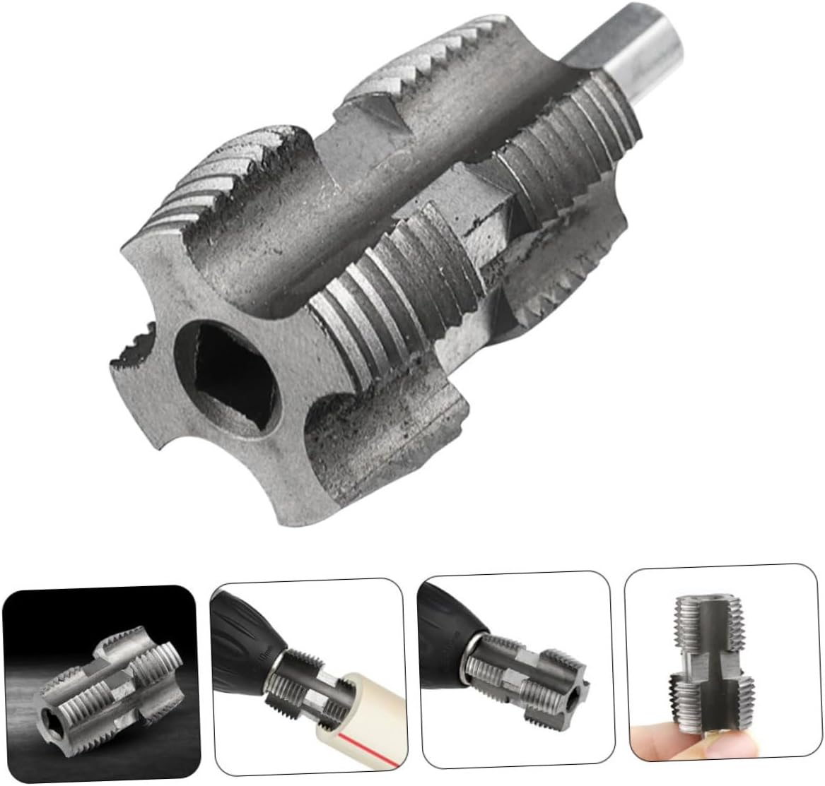 1 Set PVC Thread Maker Tool Efficient Threading Attachment for Electric Drill for Rvs Kitchens and Outdoor Plumbing Applications Clean Precise Threading Without Burrs