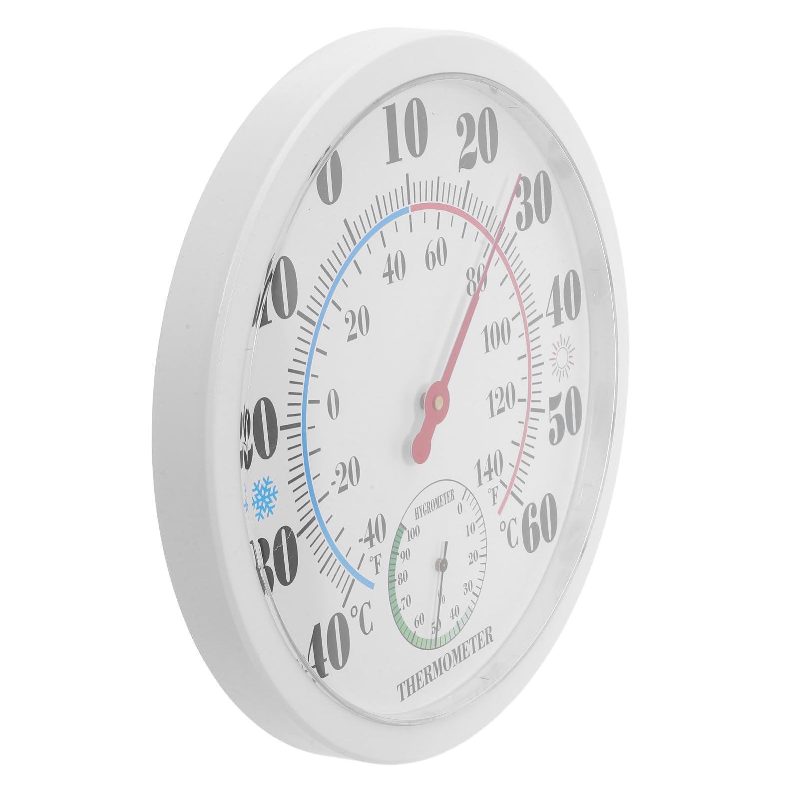 ibasenice Termómetro Higrómetro Digital de Pared para Casa Monitorización Precisa de Temperatura y Humedad, Material Abs Compacto, Adecuado para Habitaciones y Saunas