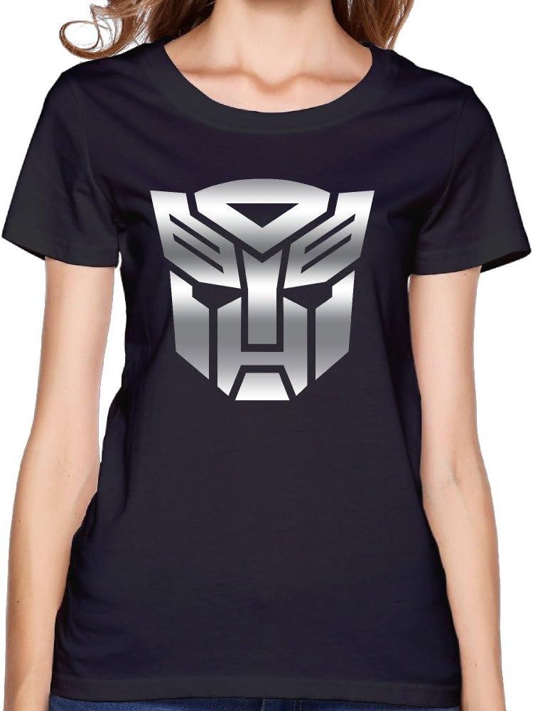 Women's Transformers Autobot Platinum Logo Short-sleeve T-shirt Black