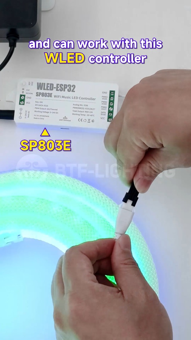 Image of BTF-LIGHTING ESP32 WLED LED Strip Controller SP803E, DIY Dynamic Modes