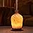 Classical Vase Art Glass Aromatherapy Diffuser 160ml ultrasonic Cool Mist Scent Aroma Essential Oil Diffu er Humidifier with Intermittent Mist & LED 7 Colorful Changing Night Light for Bedroom