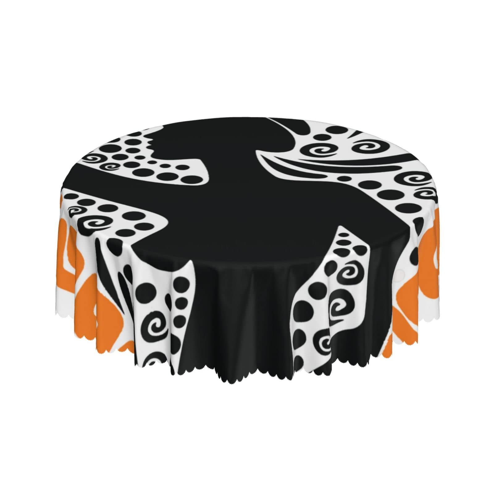 Lsjuee Ancient Woman Medieval Round Tablecloth 60 Inch Printed Washable Tablecloth for Dining Party Holiday Fall Home Decorative