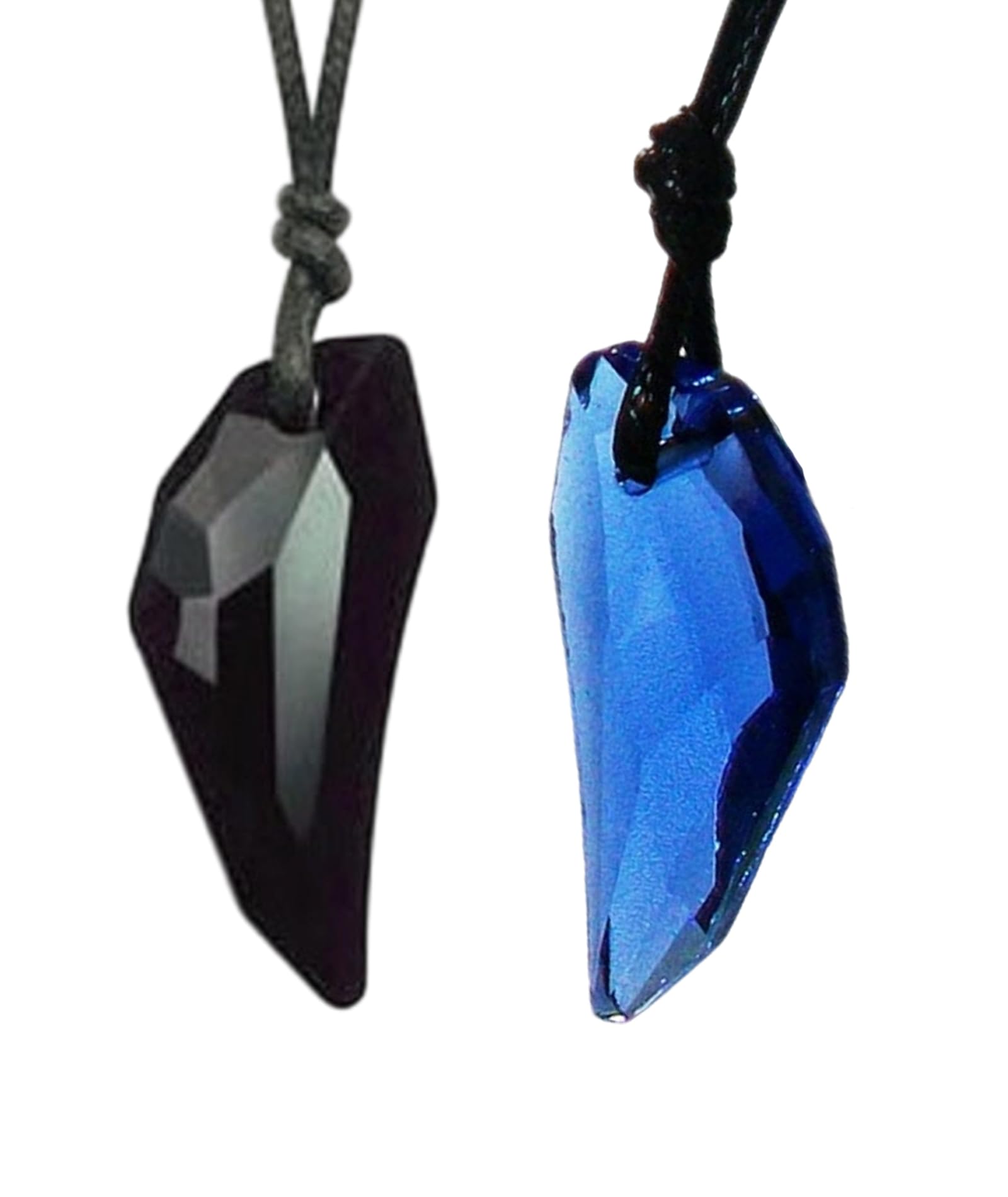 2PCS Pendant Necklace for Men and Boys - Stylish Black Rope Chain Included