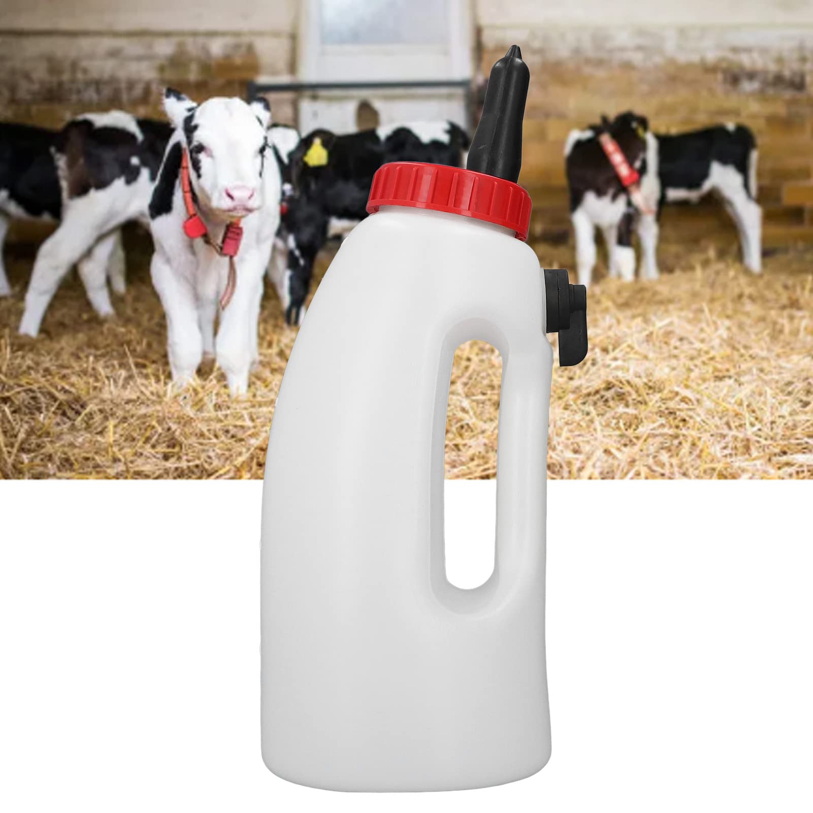 4l Calf Milk Bottle New Born Calf Milk Feeder Farm Feeding Equipment Handle Nipple